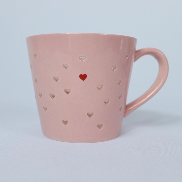 Hallmark Other - Hallmark Valentine Love Pierced Hearts Pink Ceramic Coffee Tea Mug Cup